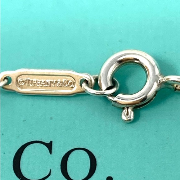 Authentic Tiffany & CO. Return To Mini Double Heart Necklace. - Picture 6 of 9